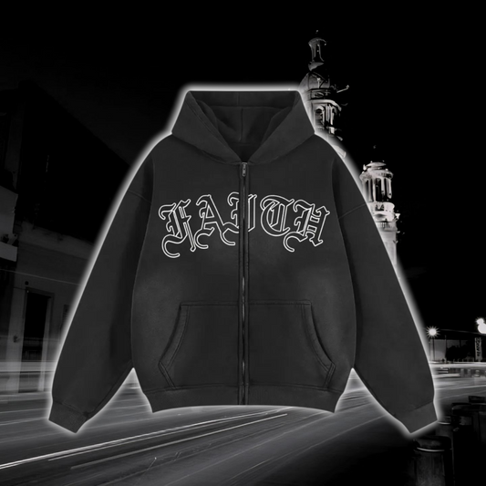 Faith Sunfade Two-way Zipper Boxy Hoodie