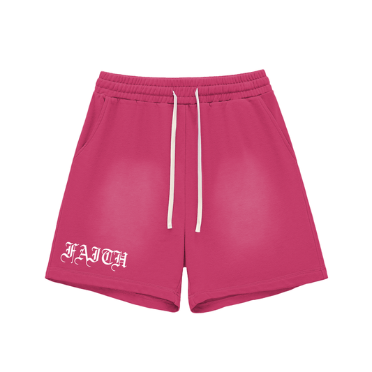 ANGEL Raw Edge Cotton Shorts
