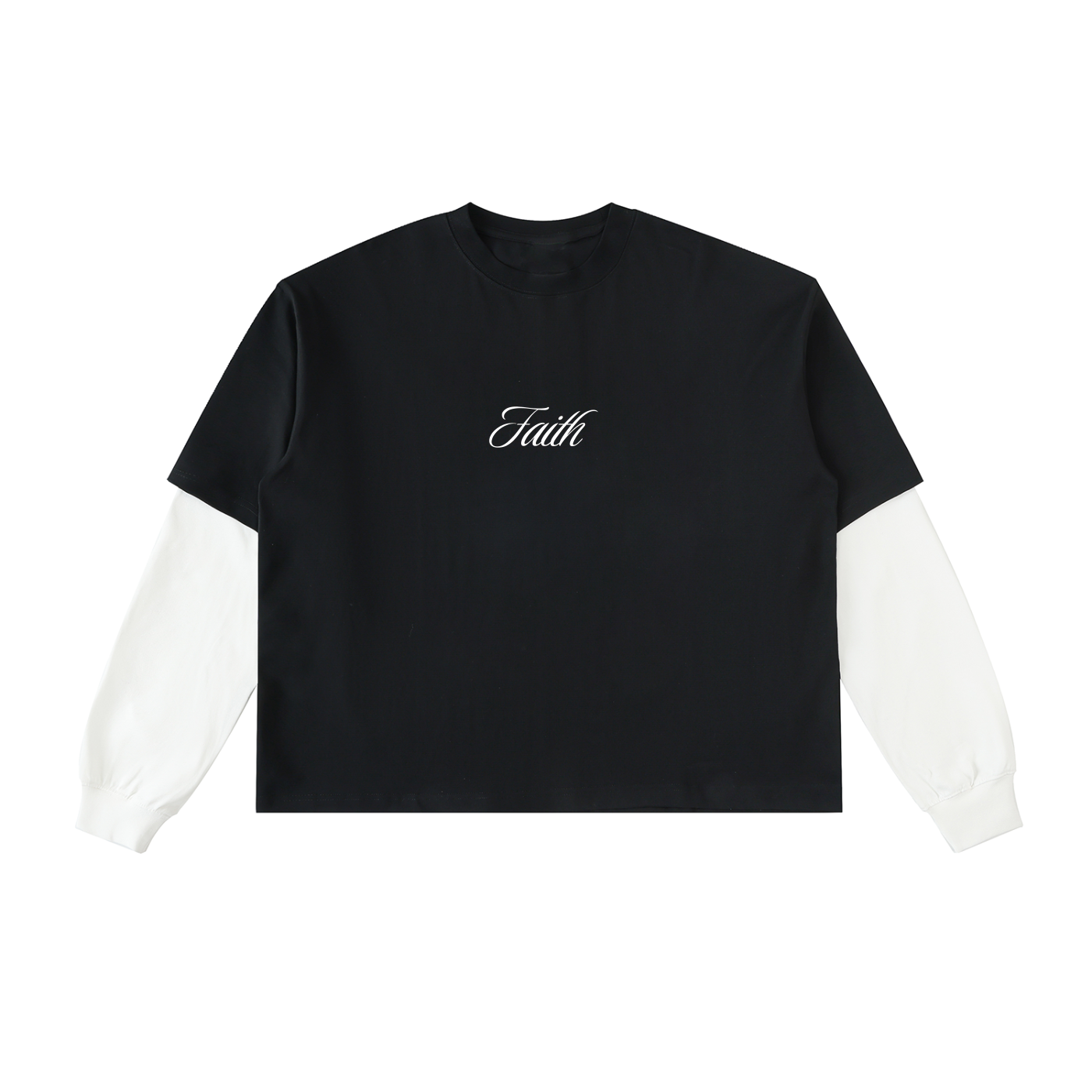 FAITH Sleeve Cotton T-Shirt