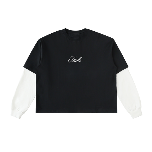 FAITH Sleeve Cotton T-Shirt