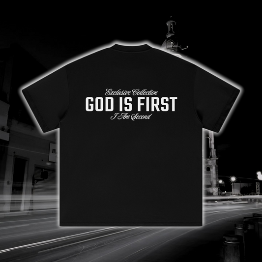 God Is First Heavyweight T-Shirt