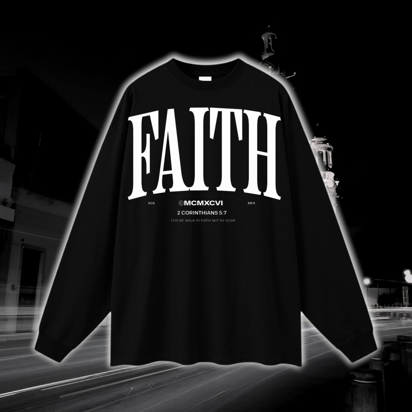 Faith Oversized Unisex Long Sleeve T-Shirt