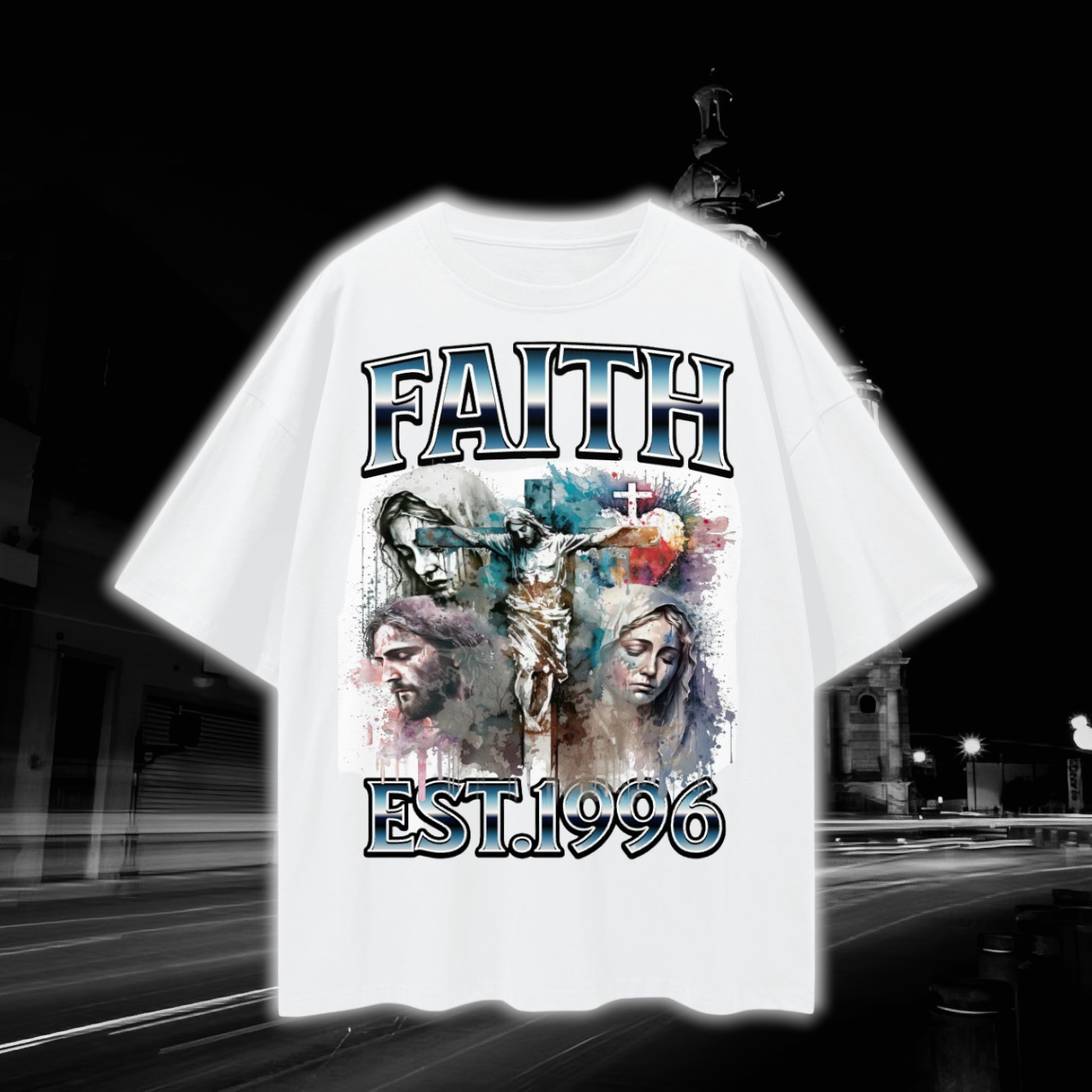 Faith Est.1996 Drop Shoulder Tee