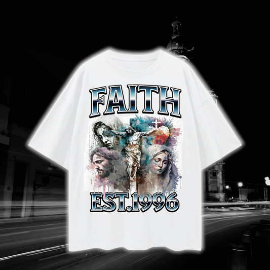 Faith Est.1996 Drop Shoulder Tee